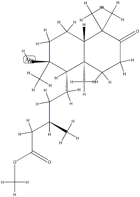 (1S,4aβ,βR)-Decahydro-2β-hydroxy-β,2,5,5,8aα-pentamethyl-6-oxo-1α-naphthalenepentanoic acid methyl ester Struktur