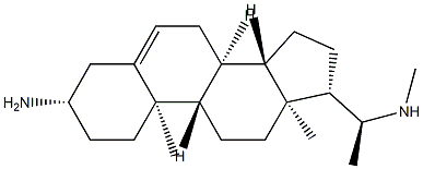 (20S)-20-メチルアミノ-3β-アミノプレグナ-5-エン 化学構造式