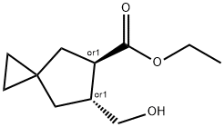 Spiro[2.4]heptane-5-carboxylic acid, 6-(hydroxymethyl)-, ethyl ester, (5R,6R)-rel- (9CI) Structure