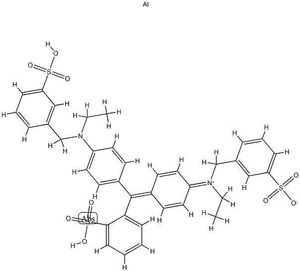酸性蓝 9 铝色淀[CI 42090:2], 53026-57-6, 结构式