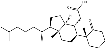 (10α)-1-オキソ-5,6-セココレスタン-6-酸 化学構造式