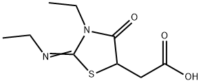 5-Thiazolidineaceticacid,3-ethyl-2-(ethylimino)-4-oxo-(9CI) Structure