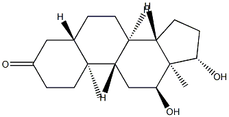 12α,17β-Dihydroxy-5α-androstan-3-one Struktur