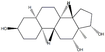 5β-Androstane-3α,12β,17β-triol Struktur