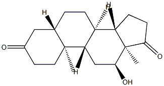 12α-Hydroxy-5α-androstane-3,17-dione Struktur