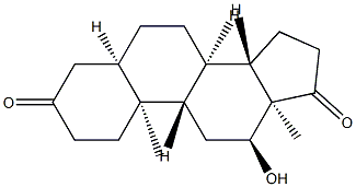 12α-Hydroxy-5β-androstane-3,17-dione Struktur
