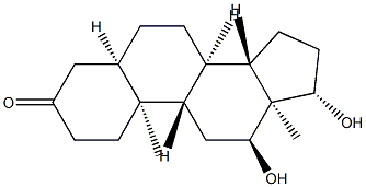 12α,17β-Dihydroxy-5β-androstan-3-one Structure