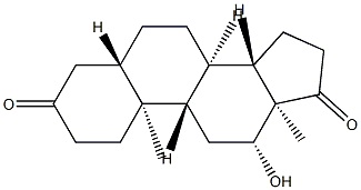 12β-Hydroxy-5α-androstane-3,17-dione Struktur