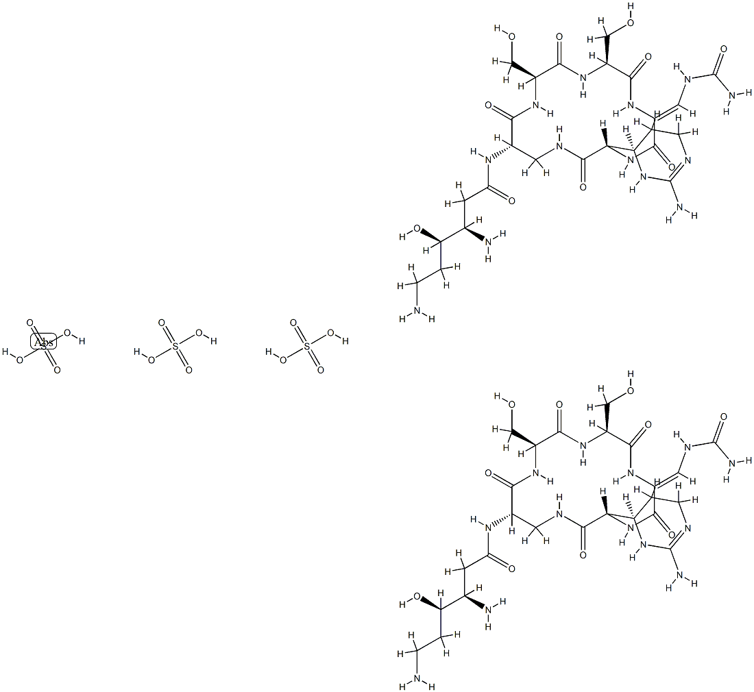 エンビオマイシン硫酸塩 化学構造式