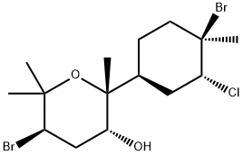 5β-Bromo-2α-[(1S,3R,4R)-4-bromo-3-chloro-4-methylcyclohexyl]tetrahydro-2,6,6-trimethyl-2H-pyran-3α-ol Structure