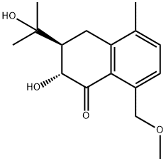 3,4-Dihydro-2α-hydroxy-3β-(1-hydroxy-1-methylethyl)-8-methoxymethyl-5-methylnaphthalen-1(2H)-one Structure