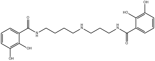 N(1),N(8)-bis(2,3-dihydroxybenzoyl)spermidine Struktur