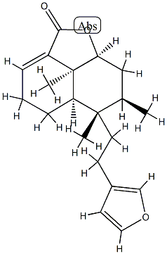 (5aR)-6β-[2-(3-Furyl)ethyl]-4,5,5aβ,6,7,8,8aβ,8b-octahydro-6,7α,8bβ-trimethyl-2H-naphtho[1,8-bc]furan-2-one Struktur