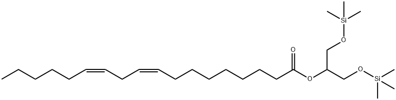 (9Z,12Z)-9,12-Octadecadienoic acid 2-trimethylsilyloxy-1-[(trimethylsilyloxy)methyl]ethyl ester Structure