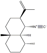 (1S,8aβ)-Decahydro-1-isocyano-4aα,8β-dimethyl-2α-(1-methylethenyl)naphthalene Struktur