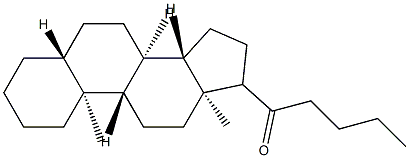 1-(5α-アンドロスタン-17-イル)-1-ペンタノン 化学構造式