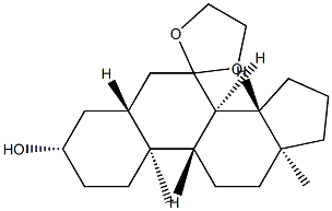 3β-ヒドロキシ-5α-アンドロスタン-7-オンエチレンアセタール 化学構造式