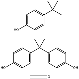 Formaldehyde, polymer with 4-(1,1-dimethylethyl)phenol and 4,4-(1-methylethylidene)bisphenol Struktur