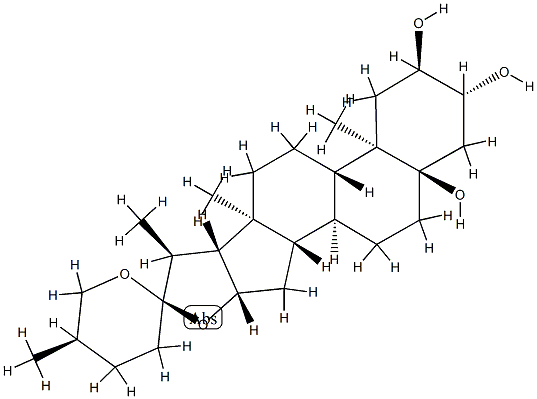 (25R)-5α-Spirostane-2α,3β,5-triol Struktur