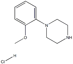 1-(2-メトキシフェニル)ピペラジン塩酸塩 化学構造式