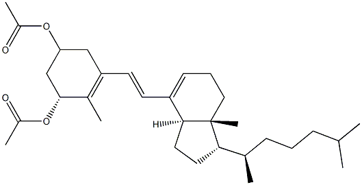 1-hydroxyprevitamin D3 diacetate Struktur