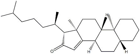 5α-コレスタ-14-エン-16-オン 化学構造式