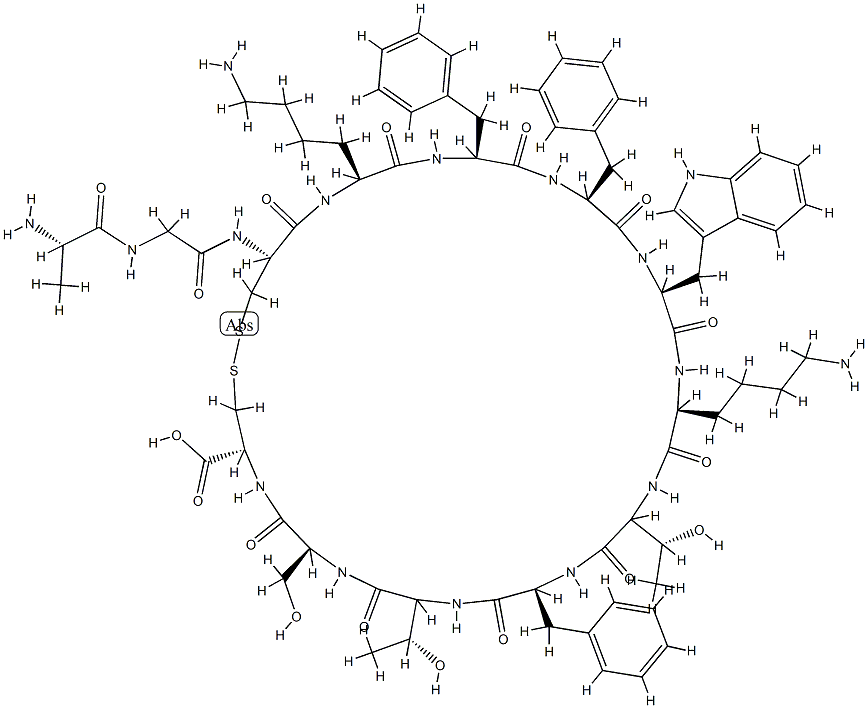 somatostatin, des-Asn(5)- Struktur