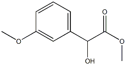 α-ヒドロキシ-3-メトキシベンゼン酢酸メチル 化学構造式