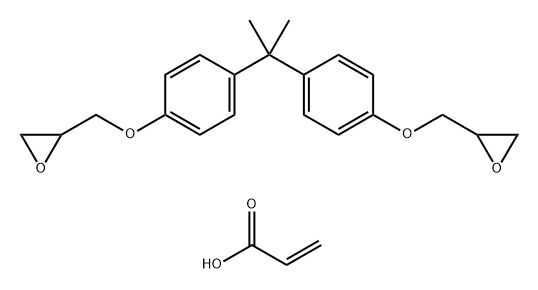 Oxirane, 2,2-(1-methylethylidene)bis(4,1-phenyleneoxymethylene)bis-, homopolymer, 2-propenoate Struktur