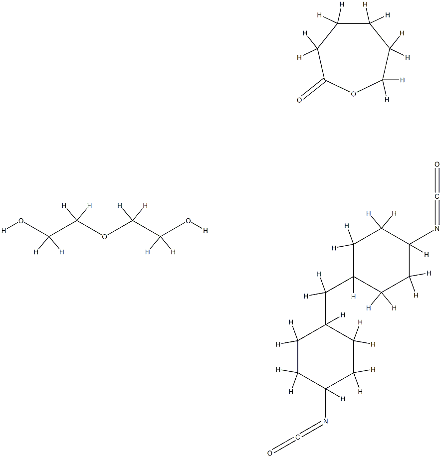 2-Oxepanone, polymer with 1,1-methylenebis4-isocyanatocyclohexane and 2,2-oxybisethanol Structure