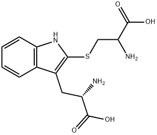 α-Amino-2-[(2-amino-2-carboxyethyl)thio]-1H-indole-3-propionic acid Structure
