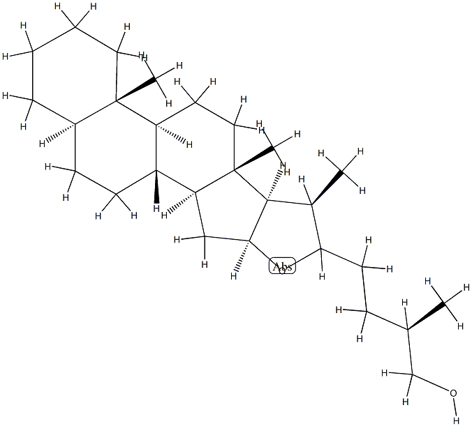 (20β,25R)-5α-Furostan-26-ol Structure