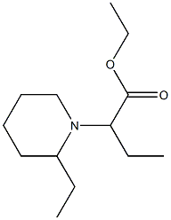 α,2-Diethyl-1-piperidineacetic acid ethyl ester Structure