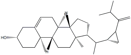 33-ノルゴルゴスタ-5,24(28)-ジエン-3β-オール 化学構造式