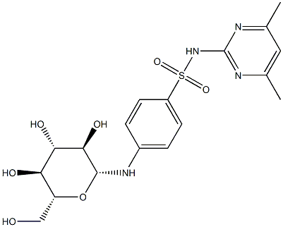 N(4)-glucopyranosylsulfamethazine Structure