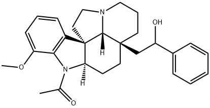 1-Acetyl-17-methoxy-21-phenylaspidospermidin-21-ol Structure
