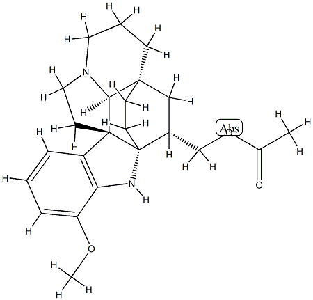 (2α,5α)-17-Methoxyaspidofractinine-3α-methanol acetate Struktur
