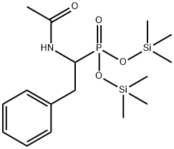 [α-(Acetylamino)phenethyl]phosphonic acid bis(trimethylsilyl) ester Struktur