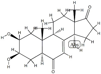 2β,3β,14-Trihydroxy-5α-androst-7-ene-6,17-dione Struktur