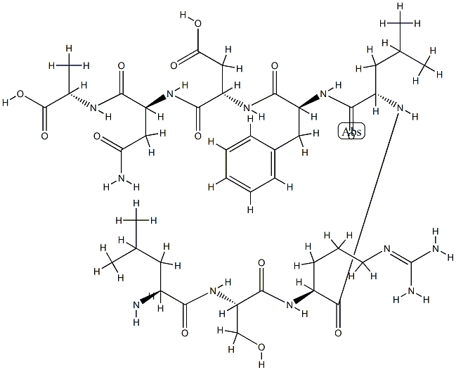 ヒト成長ホルモン(6-13) 化学構造式