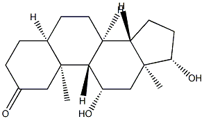 11β,17β-Dihydroxy-5β-androstan-2-one Struktur