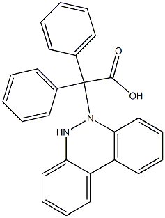 α,α-ジフェニルベンゾ[c]シンノリン-5(6H)-酢酸 化学構造式