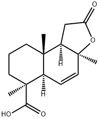 (3aS)-1,2,3a,5aα,6,7,8,9,9a,9bα-Decahydro-3a,6,9aβ-trimethyl-2-oxonaphtho[2,1-b]furan-6β-carboxylic acid Struktur