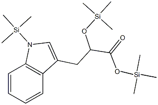 1-(トリメチルシリル)-α-[(トリメチルシリル)オキシ]-1H-インドール-3-プロピオン酸トリメチルシリル 化学構造式