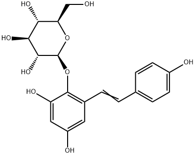 2,3,5,4-四羟基二苯乙烯葡萄糖苷, 55327-45-2, 结构式