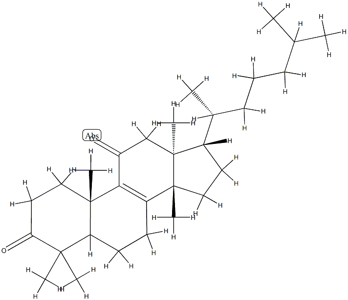 (13α,14β,17α)-5ξ-ラノスタ-8-エン-3,11-ジオン 化学構造式