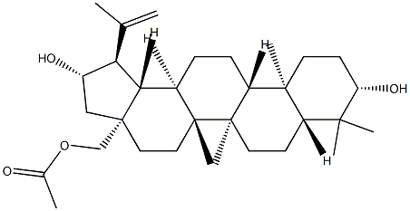 ルパ-20(29)-エン-3β,21β,28-トリオール28-アセタート 化学構造式