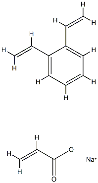 2-Propenoic acid, polymer with diethenylbenzene, sodium salt Structure