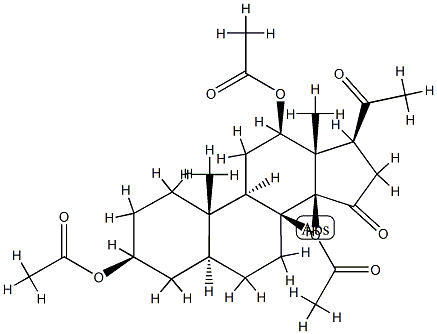 (14β)-3β,12β,14-Tris(acetyloxy)-5α-pregnane-15,20-dione Structure