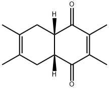 2,3,6,7-Tetramethyl-4aα,5,8,8aα-tetrahydro-1,4-naphthoquinone Struktur
